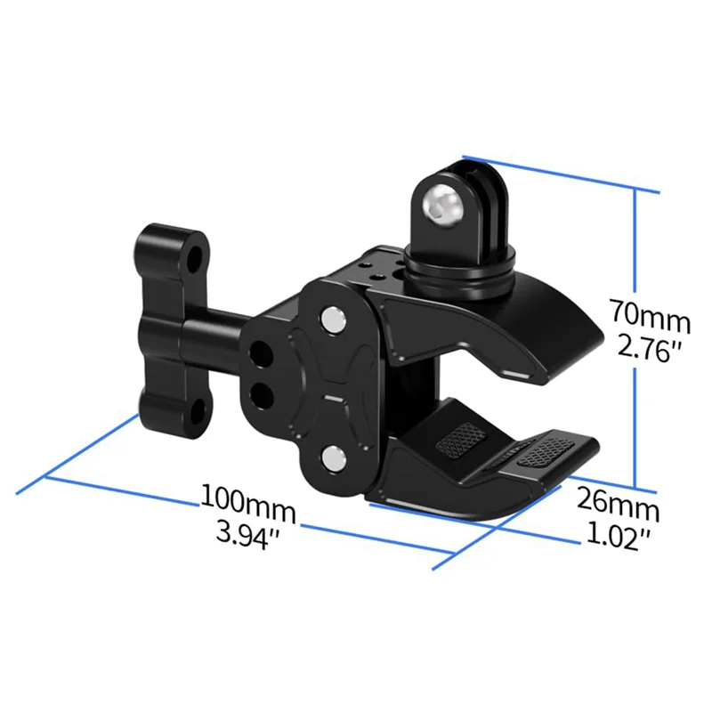 AA08-عالمي 3 بطاقات أمامية وخلفية 180 °   تعديل سوبر المشبك منصب الكاميرا المقود القطب أنبوب ترايبود حامل كاميرا مكتب