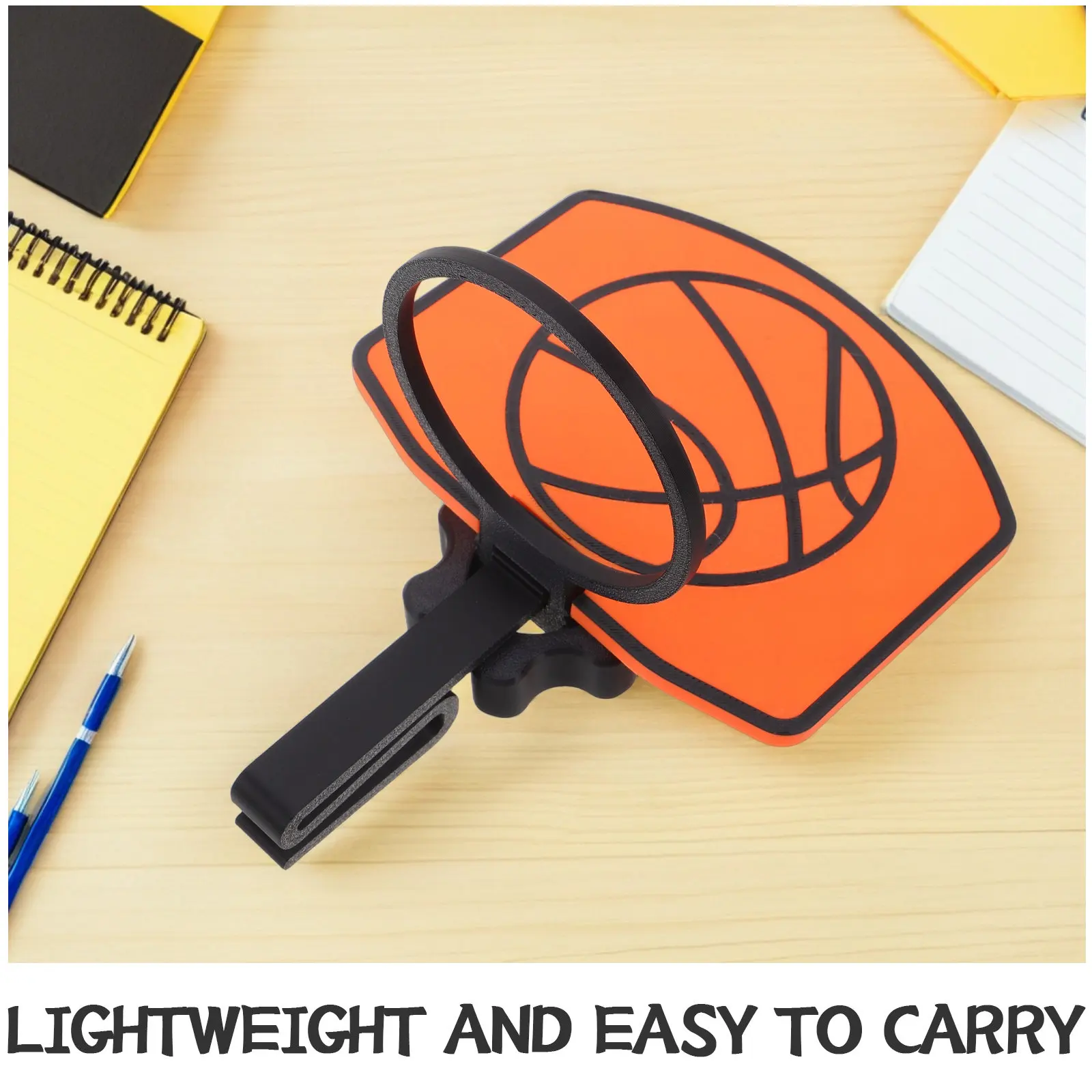 Basketball Trash Can Hoop Clip on Mini Backboard for Office Bedroom Indoor Trash Can Decorative Fun Novelty Upgrade Stylish - view 5