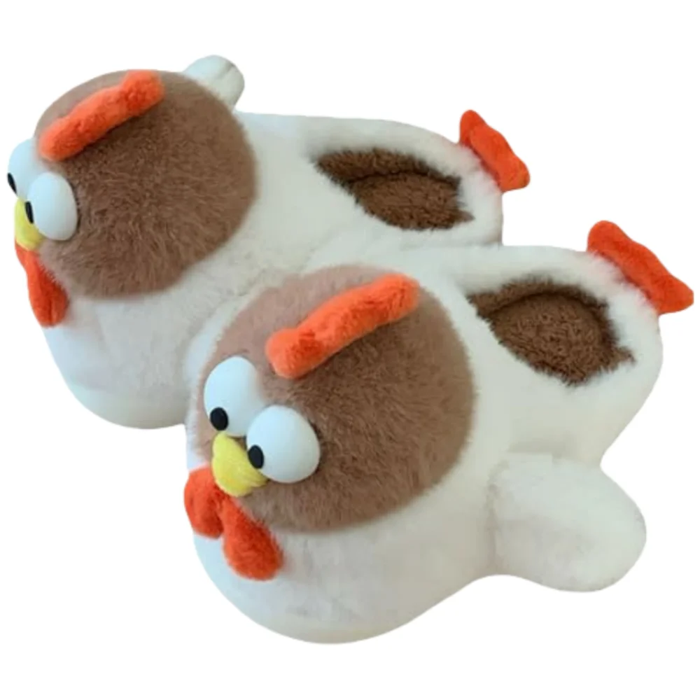 

Милые пушистые тапочки для цыплят, удобные зимние женские тапочки с животными, теплая мужская хлопковая обувь из пены с эффектом памяти, домашняя и уличная обувь