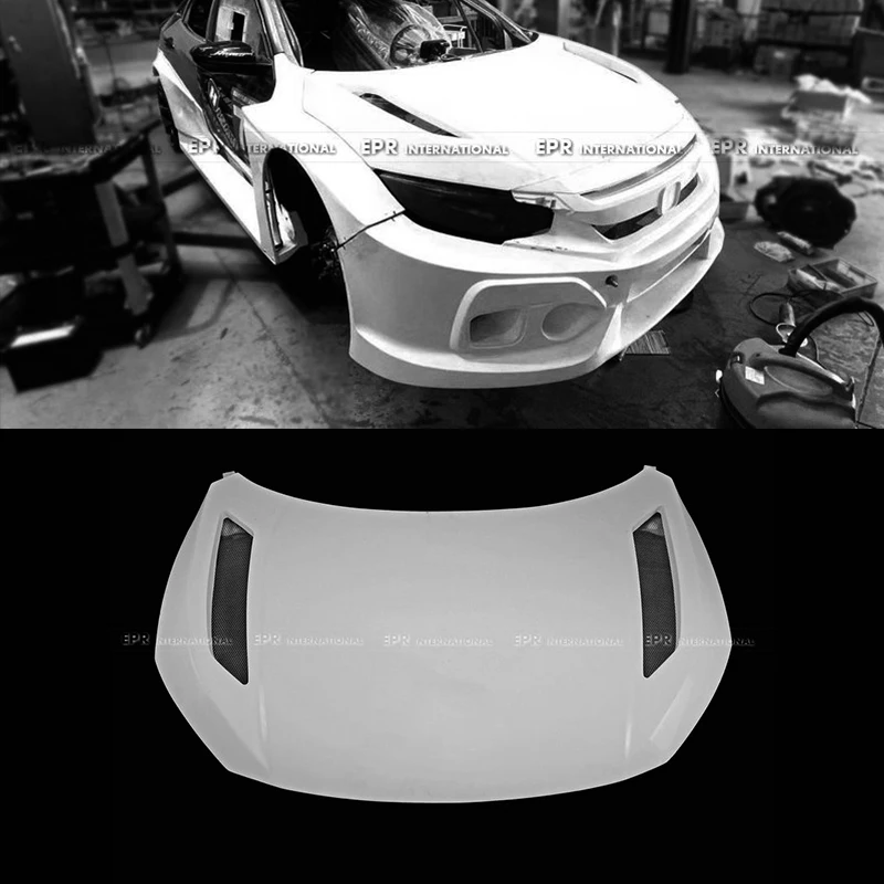 

Glass For Civic FK7 TCR Type wide body hood (Fit TCR wide body kit only)(Track use and need drill hood latch hole)