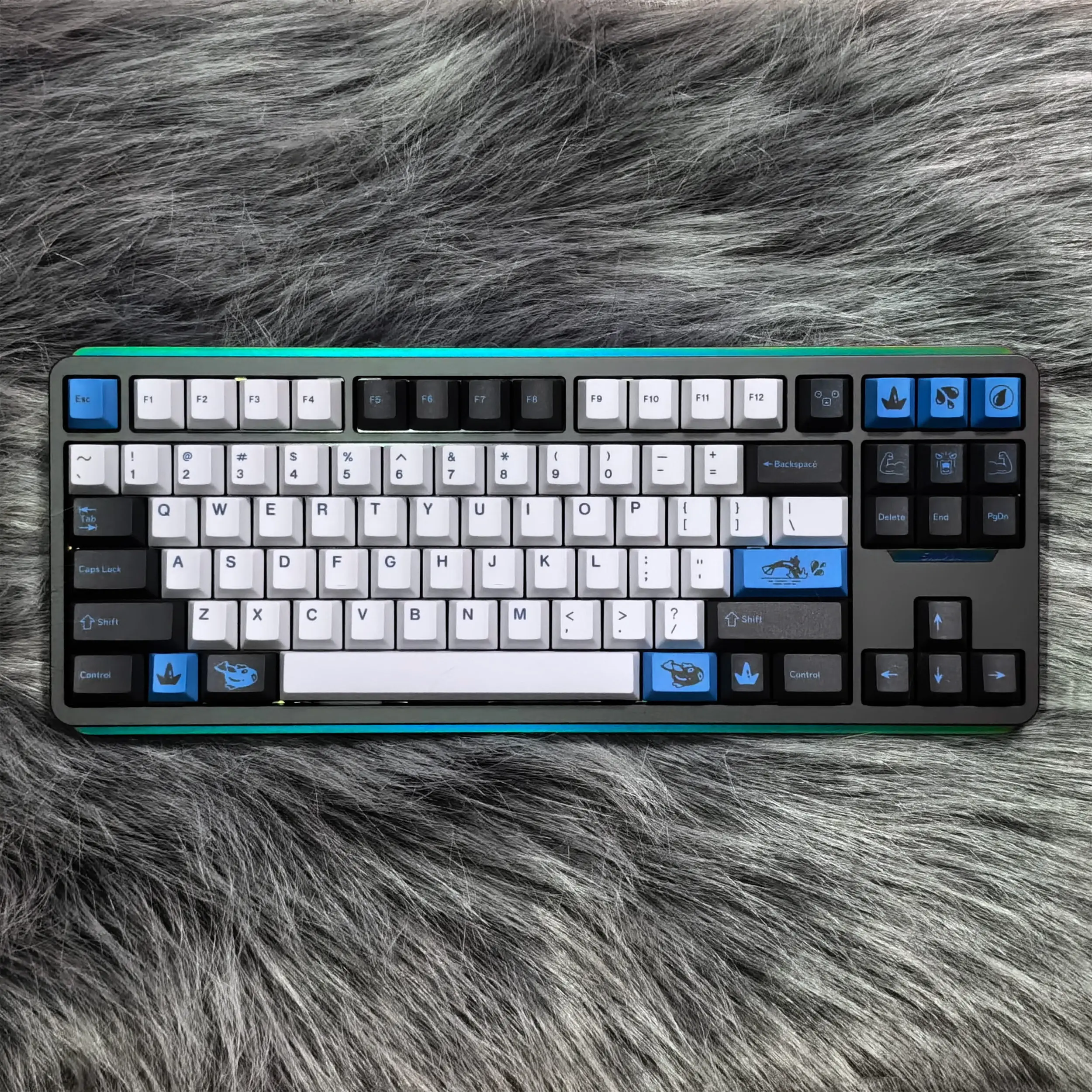 Sky Blue PBT Keycaps Cherry Profile Dye-Sublimation 180-Key Full Set for MX Mechanical Keyboards