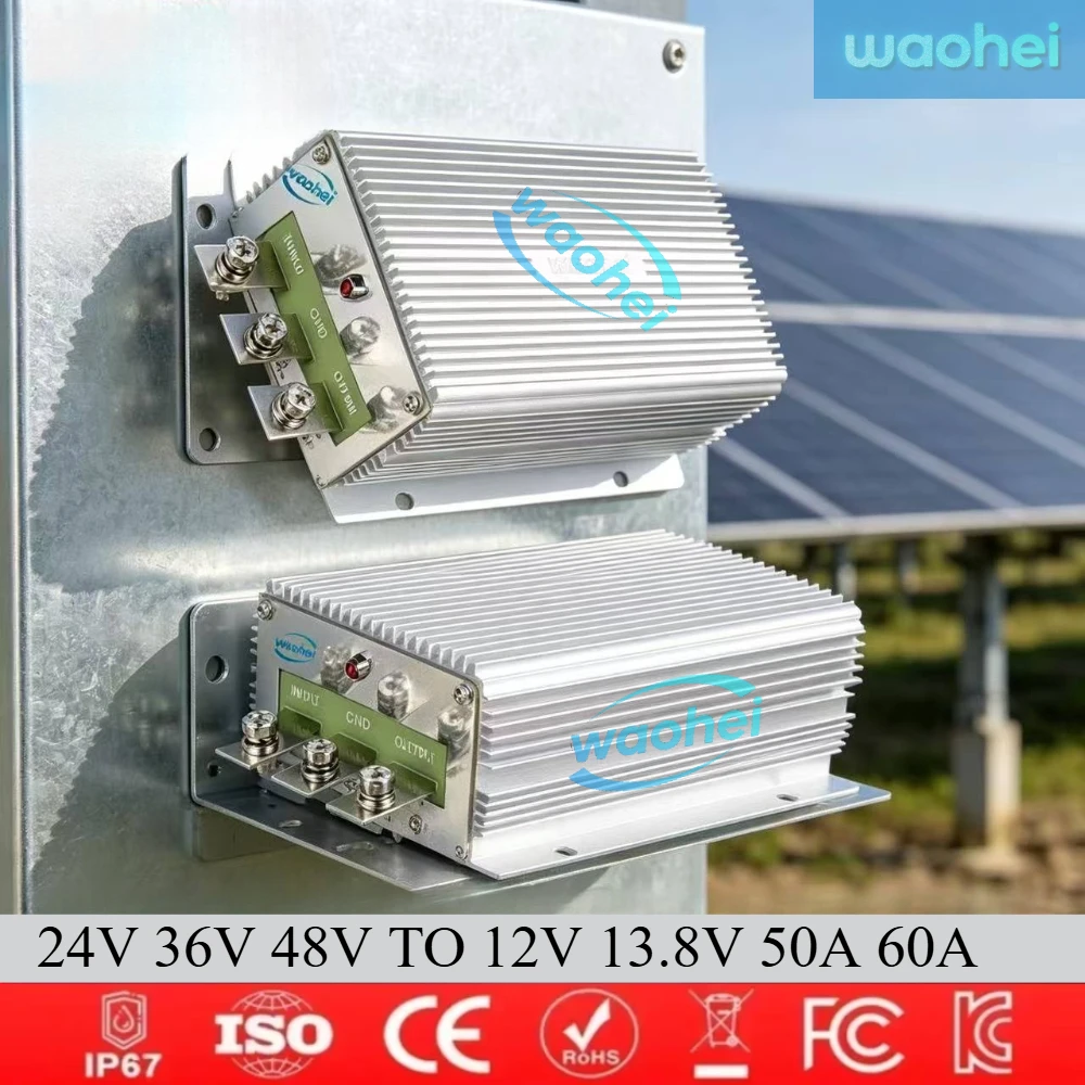 DC-DC Converter 24V 36V 48V To 12V 13.8V 30A 40A 50A 60A Step Down Voltage Regulator Buck Golf Cart Truck Boat RV Power Supply