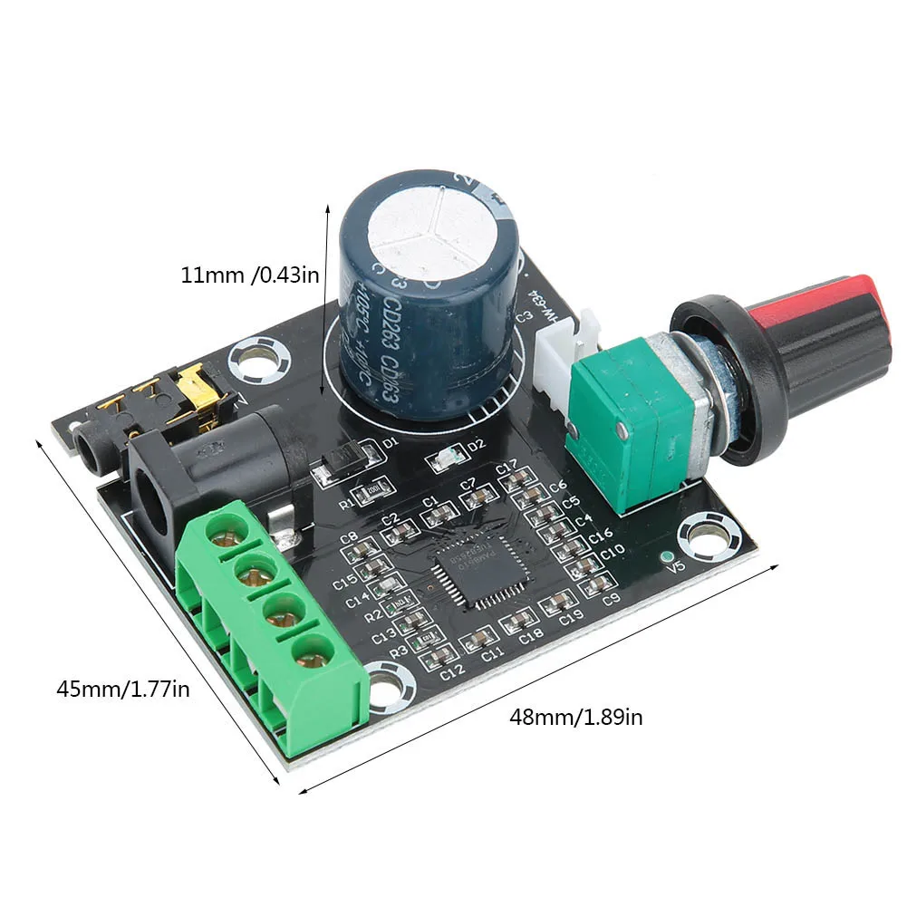 Audio Amplifier Module PAM8610 Class D Digital Audio Amplifier Board 15W+15W Dual Channel  12V PAM8610 Stereo Amplifier Board