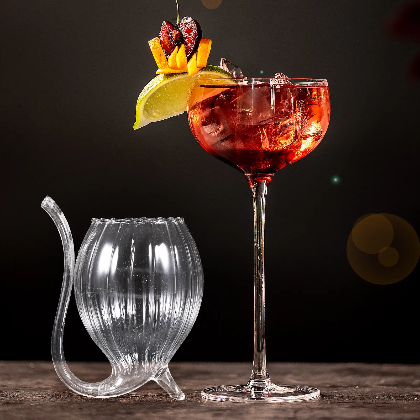 4Pcs Vampire Wine Glass Creative Glass Cocktail Cup Exquisite Drinking Cup for Bar Party Beverage Coffee