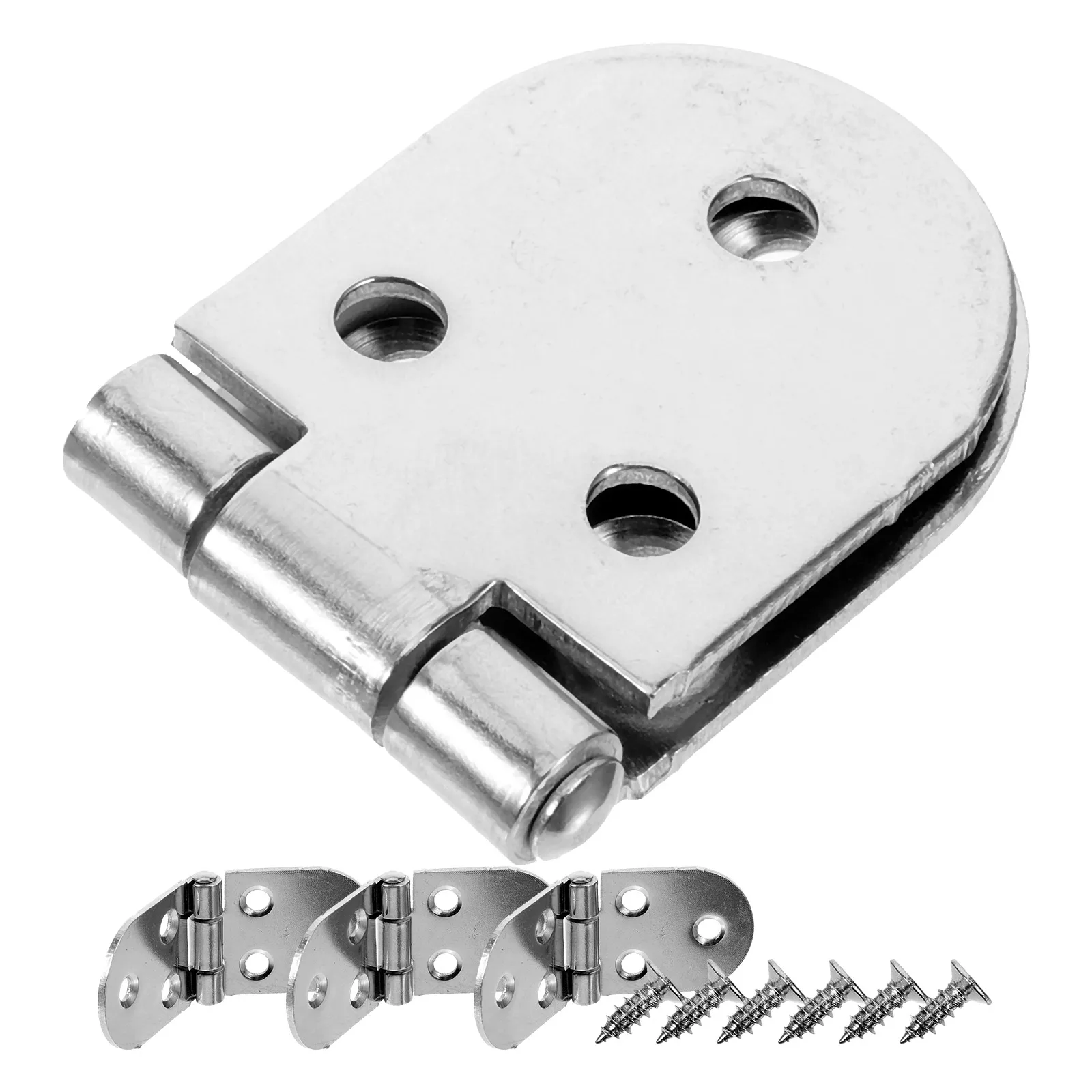 

4Pcs Semicircle Door Hinge Thickened Mute Bearing Durable Metal Silent Anti-Rust for Doors Counters Projects Door Hinge