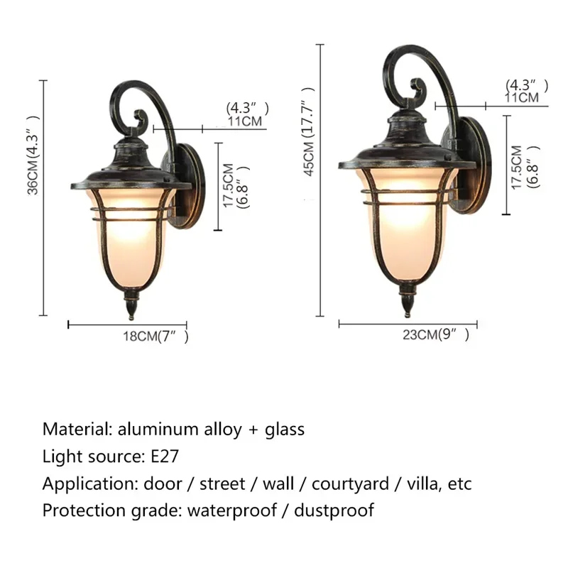 ABEL-レトロな屋外ウォールライト,クラシックなLEDライト,家の装飾,ポーチ,ヴィラ用の防水装飾