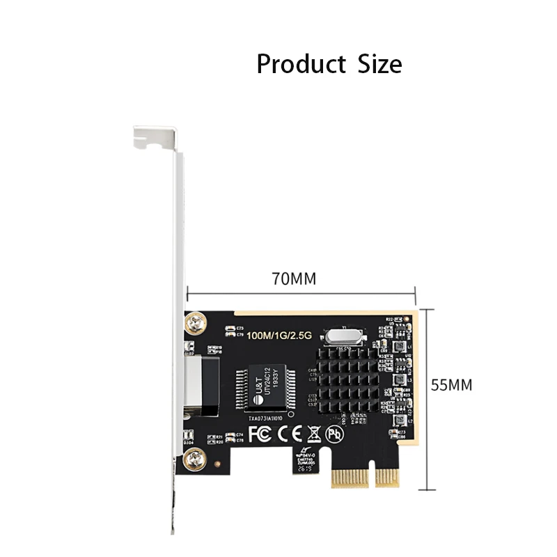 سريع إيثرنت RJ-45 LAN محول 2.5G جيجابت إيثرنت بطاقة الشبكة PCIE محول الشبكة لعبة الكمبيوتر PCIE بطاقة الفاصل محول