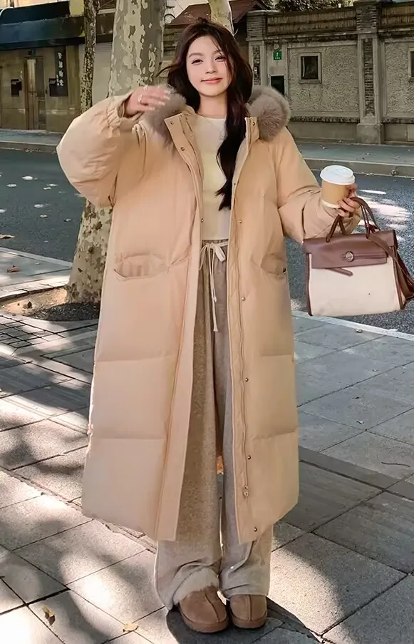 

Parkas Womens Informales Autumn A-Line Flap Pockets Side-Button Tied Waist-Closed High-Low Khaki Neutral Comfortable Simple 2025