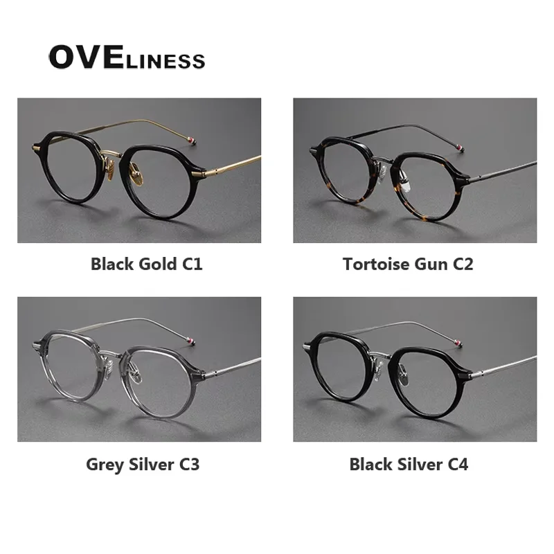 Vintage Titanium Eyeglasses Frame Men Myopia Optical Prescription Glasses Frame Women Retro 2025 New Korea Luxury Brand Eyewear - Image 5