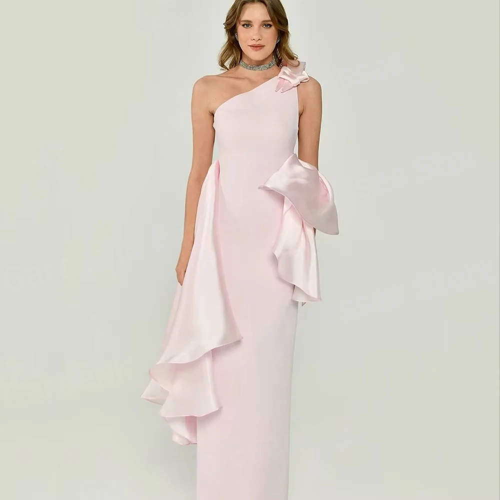 

Изящные женские вечерние платья русалки на одно плечо, халат De Soirée, платья для выпускного вечера по индивидуальному заказу, без рукавов с разрезом, Vestidos Para Mujer