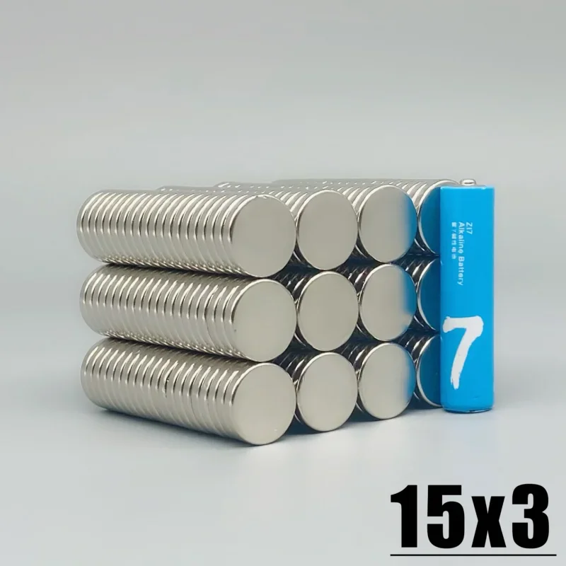 Imán para herramientas de nevera, 5 ~ 200 Uds., forma redonda, 15x3, Imane, 15mm X 3mm, para oficina, cocina, herramienta de garaje, refrigerador, 15*3 Imane