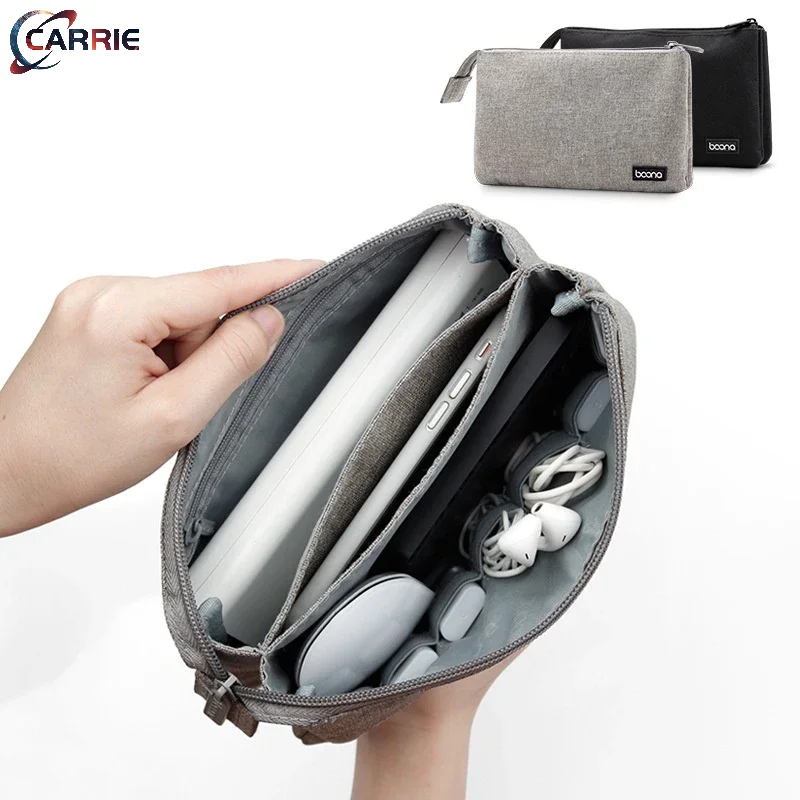 

Oxford Cloth Cable Storage Bag Travel Electronics Organizer Gadget Bag For Power Bank, Phone,earphone Wire, Usb Charger