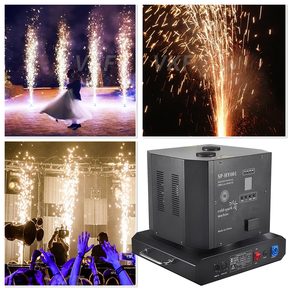 

1300W Double head rotation Cold Spark Machine Sparklers Machines Special Effect Equipment Wedding Party Disco Bars Lighting