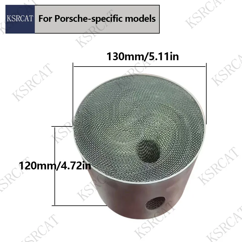 Catalytic Converter Metal 130*120mm 3 Cores Three Way Round Universal Catalytic Converter Honeycomb Catalysts For Porsche-specif