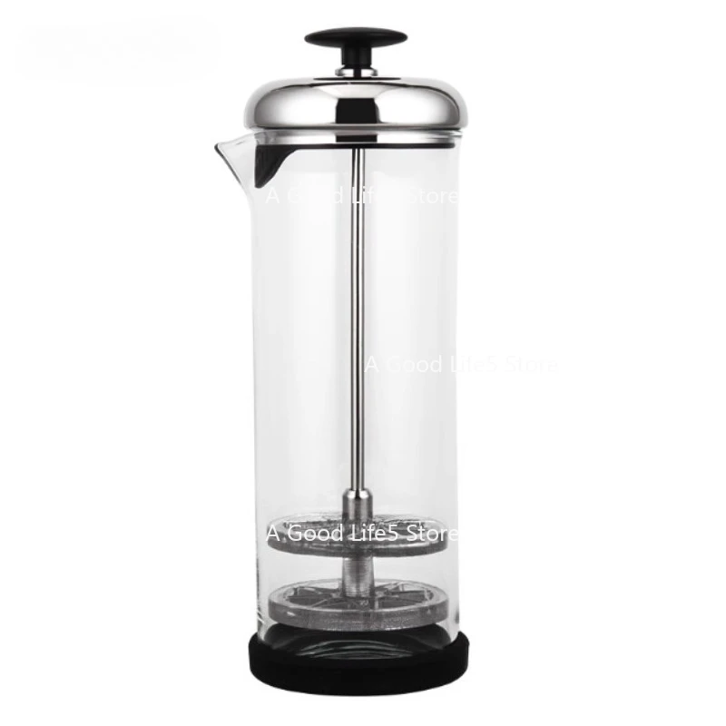Applicable To Coffee Manual Milk Frother Household Glass Milk Beater Foam Cup Foam Frother