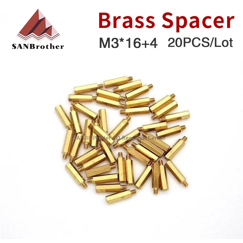 

Hot! 20PCS/Set 3D Printer Motor Spacer M3*16+4 UM2+ Extended + UM2 Motor Panel Spacer Brass Standoff Spacer Wholesale!!!