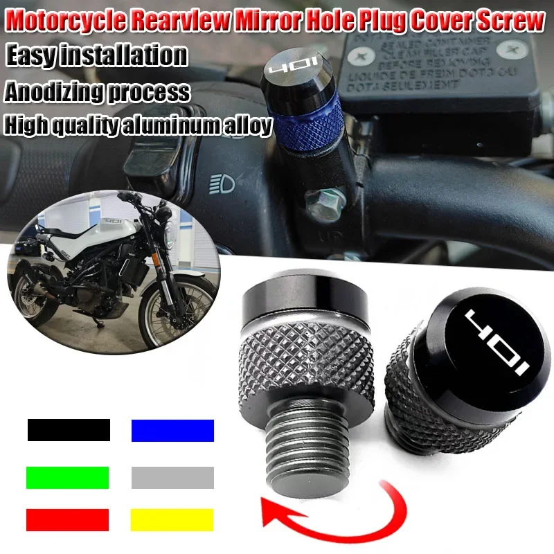 For Husqvarna Svartpilen 401 250 701 Vitpilen 250 Norden 901 2018-2024 Motorcycle CNC Mirrors Hole Plug Screws Caps Thread Bolt