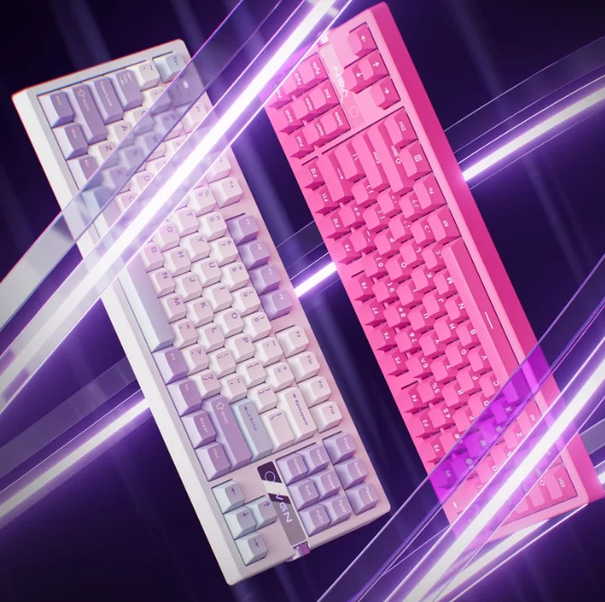 VGN V87 V2 カスタムメカニカルキーボード サイドプリントキー搭載 ワイヤレスBluetooth 3モード ゲーミング・オフィス専用