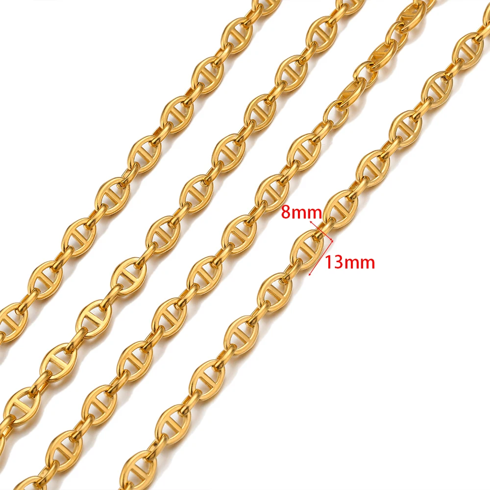 1 Meter Stainless Steel Coffee - Hip Hop Chain Necklace recension och pris