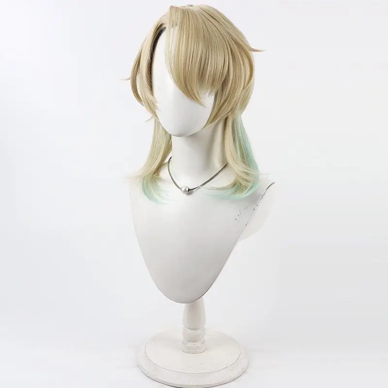 เกมวูเธอร์ริ่งเวฟส์ ลูค เอชซีอาร์เอสซีเอ็นคอสเพลย์วิกผมผู้ชายผู้หญิงผมสีบลอนด์ฮาโลวีนปาร์ตี้คาร์นิวัลวิกผมสังเคราะห์ทนความร้อน