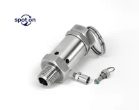 Válvula de alivio de presión de seguridad de acero inoxidable 304, rosca de 1/2''1/4''BSPT/NPT, escape de 0,5-10 Bar
