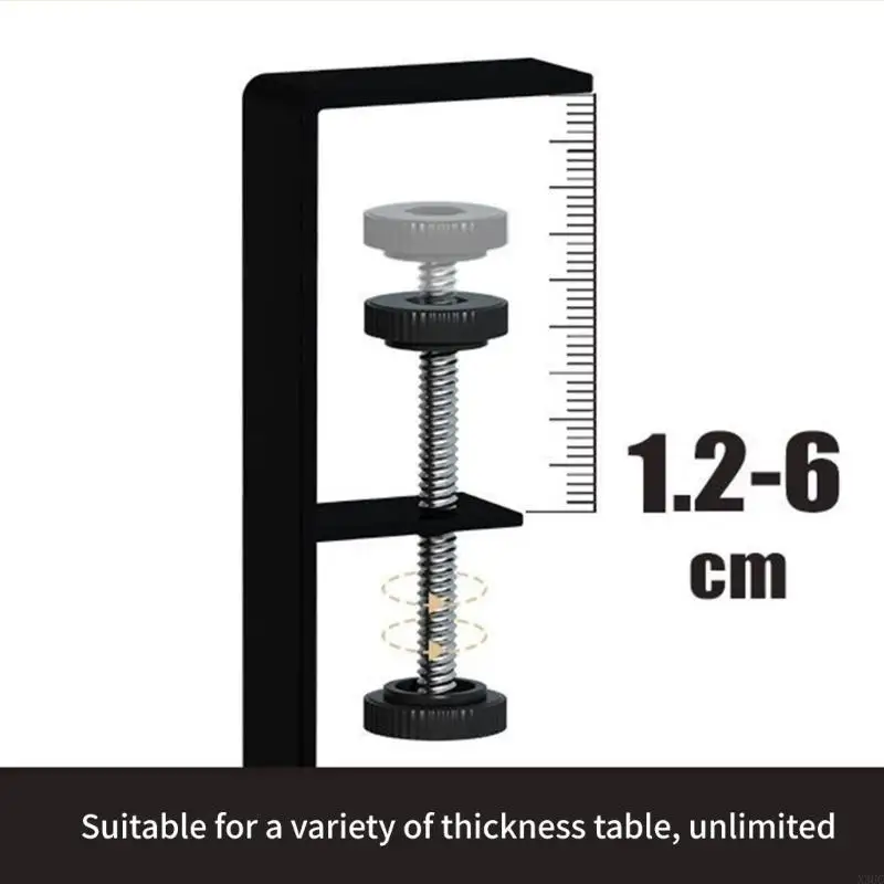 

Space Saving Under Desk Basket Easy Install Under Desk Hanging Organization Basket Sturdy Carbon Steel Holder X3UC