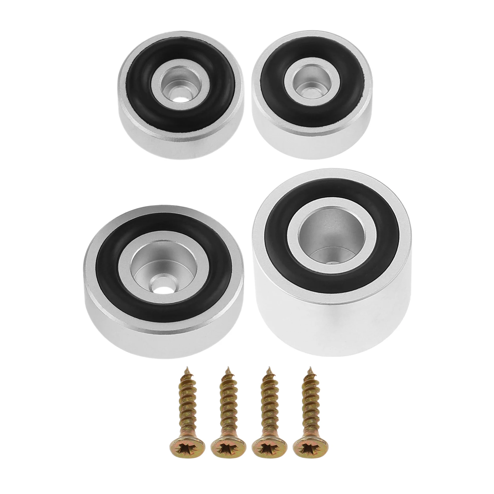 4Pcs Cutting Board Feet with Non Slip Pads Board Feet Legs with Silicone Rubber and Screws Kit for Kitchen Unfinished Cutting image 3