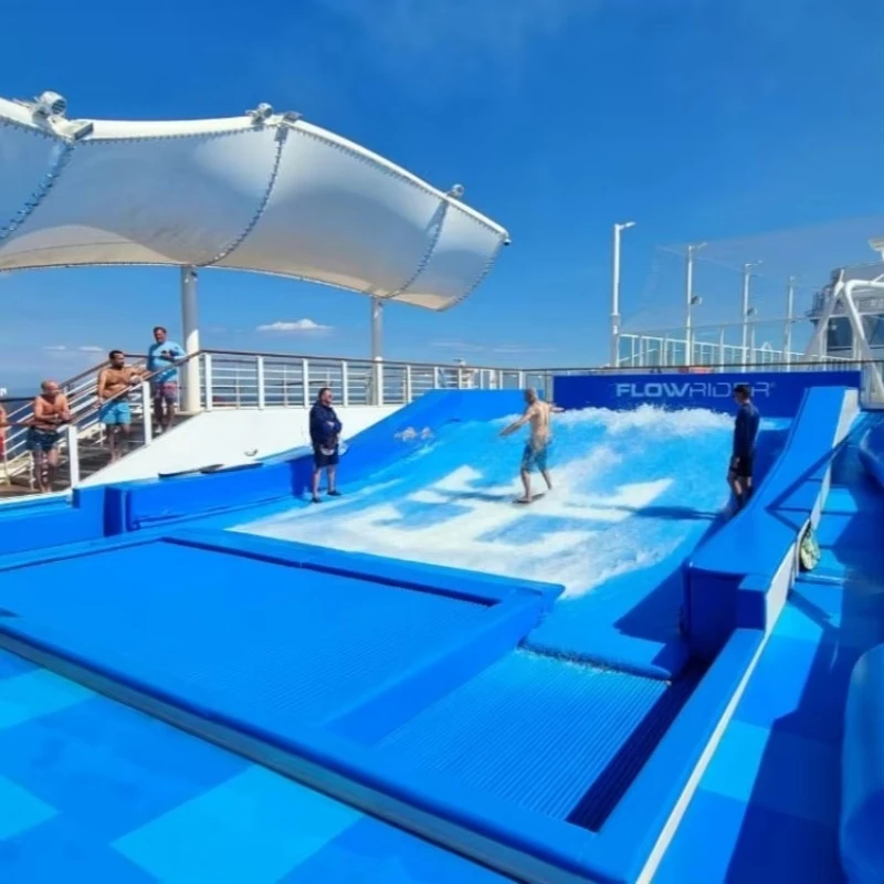 Outdoor Surf Simulator Water Park Resort Surfing Machine with Fiberglass Flow Equipment for Beach