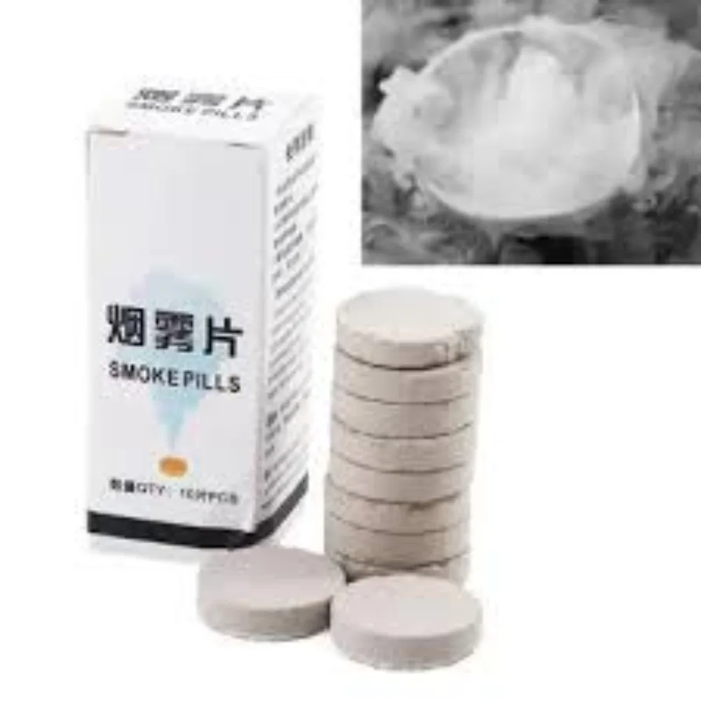 Multiple Pieces Dense Fog White Smoke Cake Magic Performance Props Halloween Party Decoration Photography Combustion Smoke Film