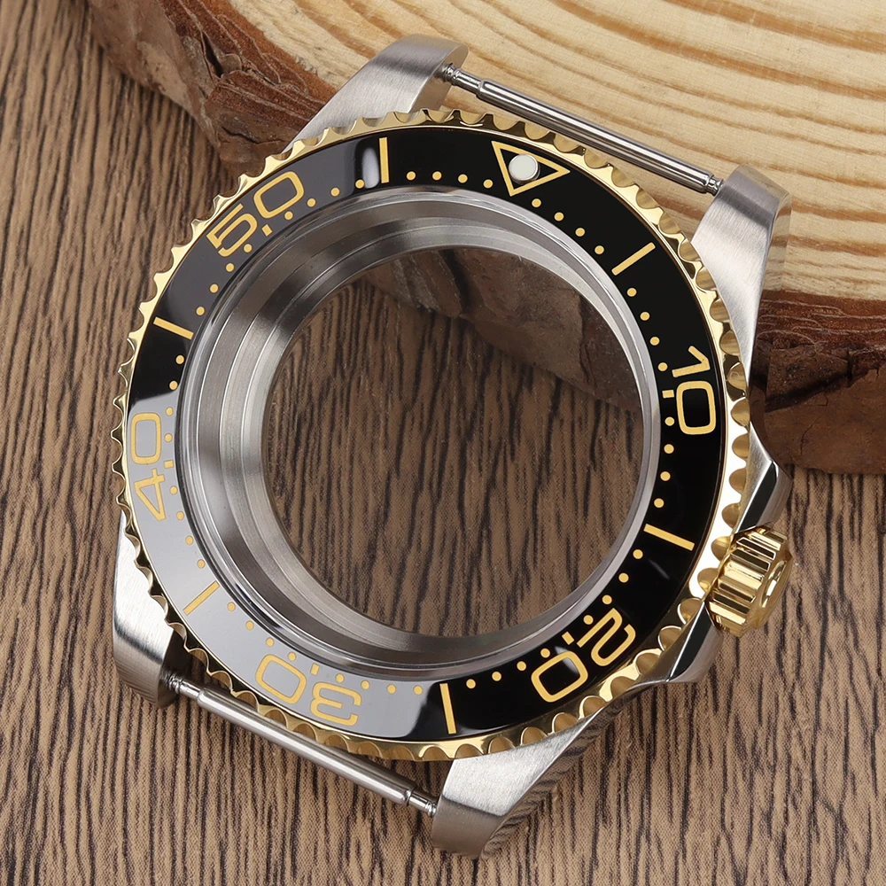 40mm Business Style Watch Diving Case Sapphire 120 Clicks For SUB NH35 NH36 NH34 ETA 2824 Miyota 8215 DG 2813 Automatic Movement