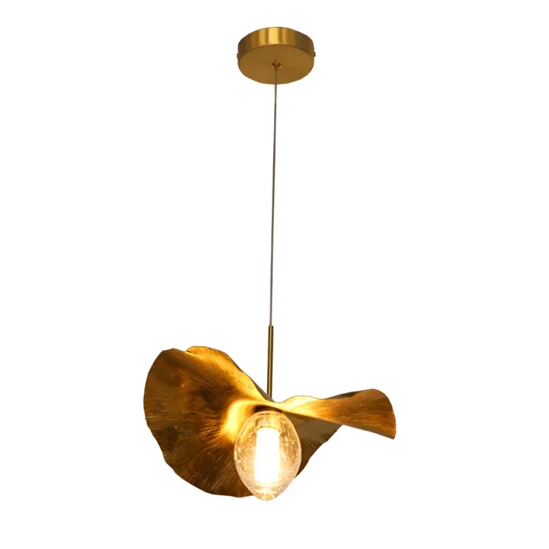 

T Nordic modern chandelier pendant light kitchen lotus ceiling lamp living room lightning cuisine copper home bedroomdecorativos