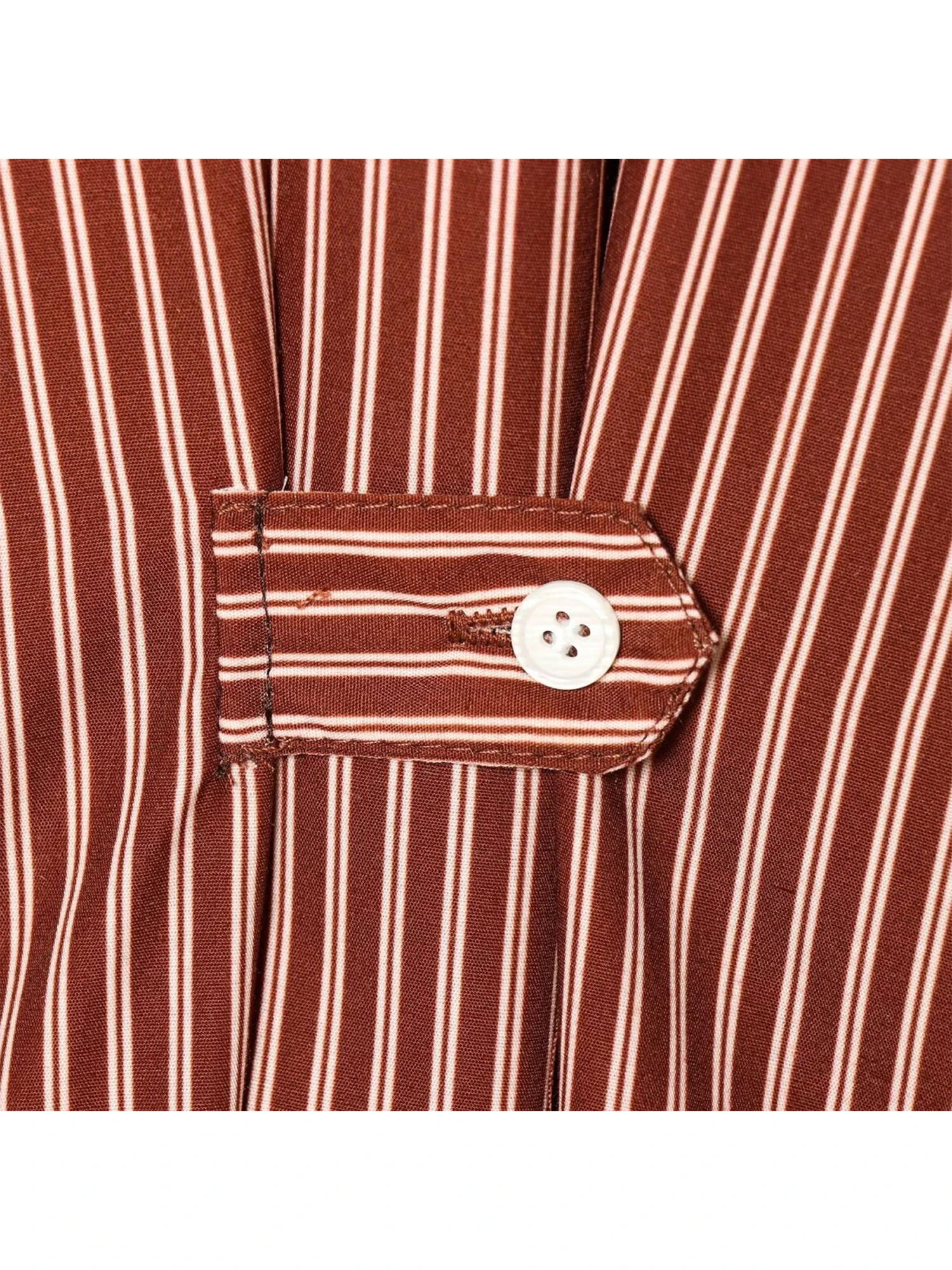 レディース レッド ストライプ シャツ 長袖 ブラウス ヴィンテージ エレガント 2000年代 オーバーサイズ ポロネック シャツ ファッション 服 春 秋 2025