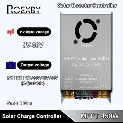 450W Solar Controller MPPT Booster 9V~60V Input Step-up Charging For 24V 36V 48V 60V 72V 96V  Lithium Li-ion SLA Gel AGM Battery