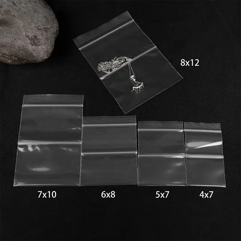 200Pcs Clear Dual Compartment Ziplock Pouches for Secure Jewelry Storage - Ideal for Home & Travel