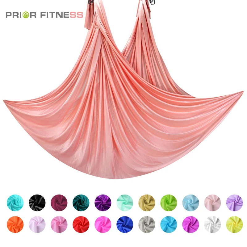 

5 meters Aerial Yoga Hammock solid color Fabric Home Medium Stretch Sling Yoga Studio Hanging Cloth [Fabric Only]