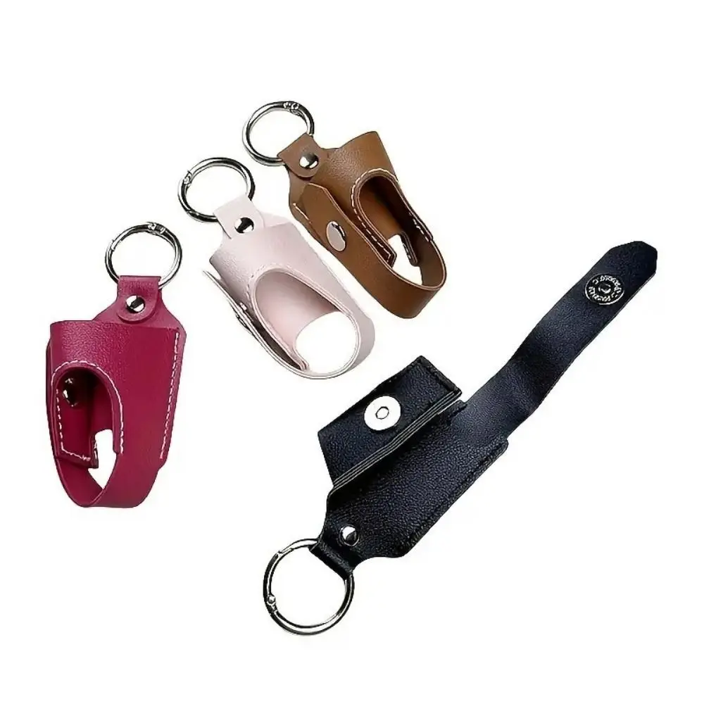 PU Spray Bottle Storage Bag Lightweight Protective Inhaler Key Chain with Buckle Compact Inhaler Spacer Holder Children
