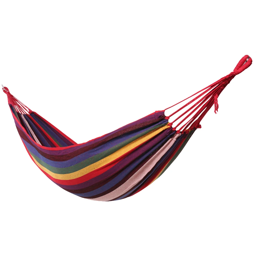

Outdoor Hammock Camping Hammocks Adults Swing Hanging Chair Canvas Lightweight Firm Comfortable Easy Assemble Outdoor