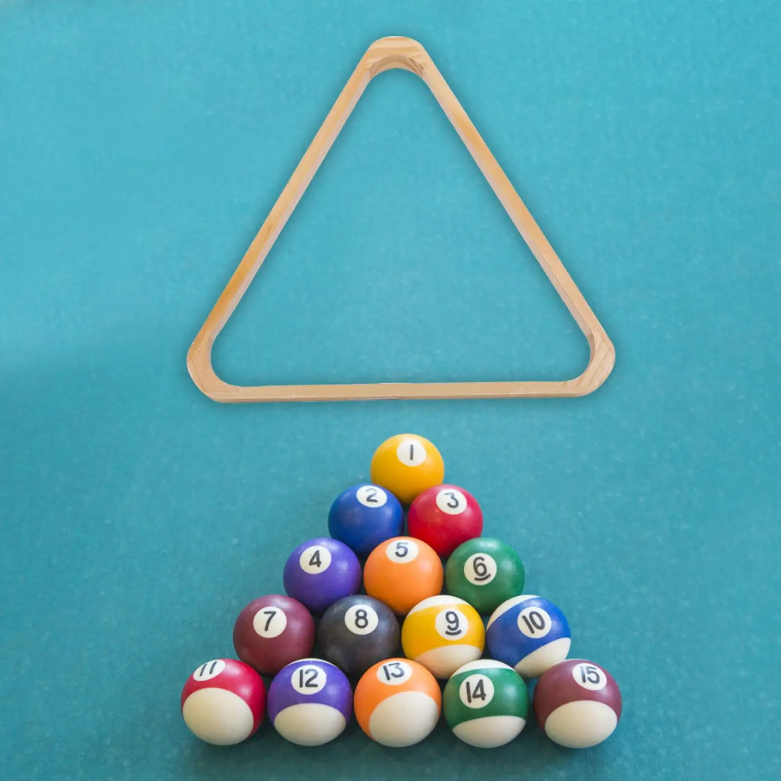 Triangle Rack for 9 Ball Billiard Table Wooden Ball Positioning Accessory for Home Game Room Use