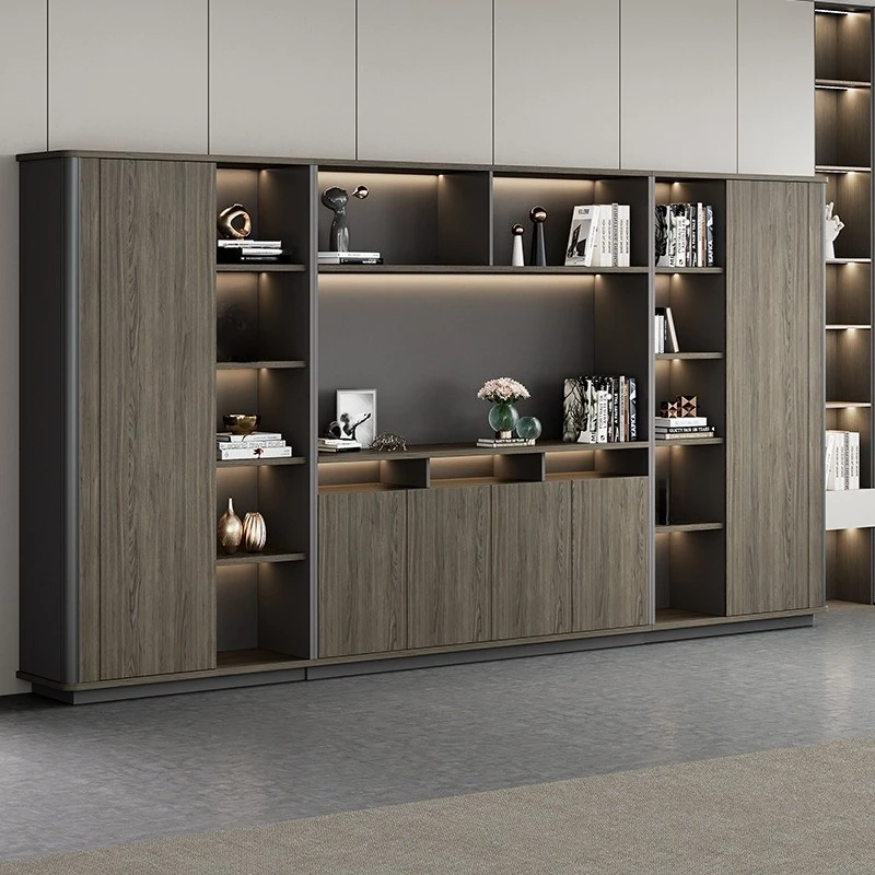Boss Office Bookcase Simple Data File Cabinet Display Cabinet Manager Room Background Storage Cabinet