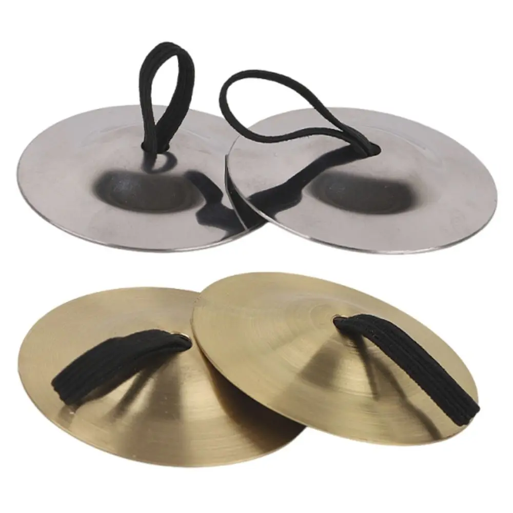 2Pcs Portable Finger Cymbal Mini Professional Belly Dance Cymbal Traditional Early Education Finger Dial Pads