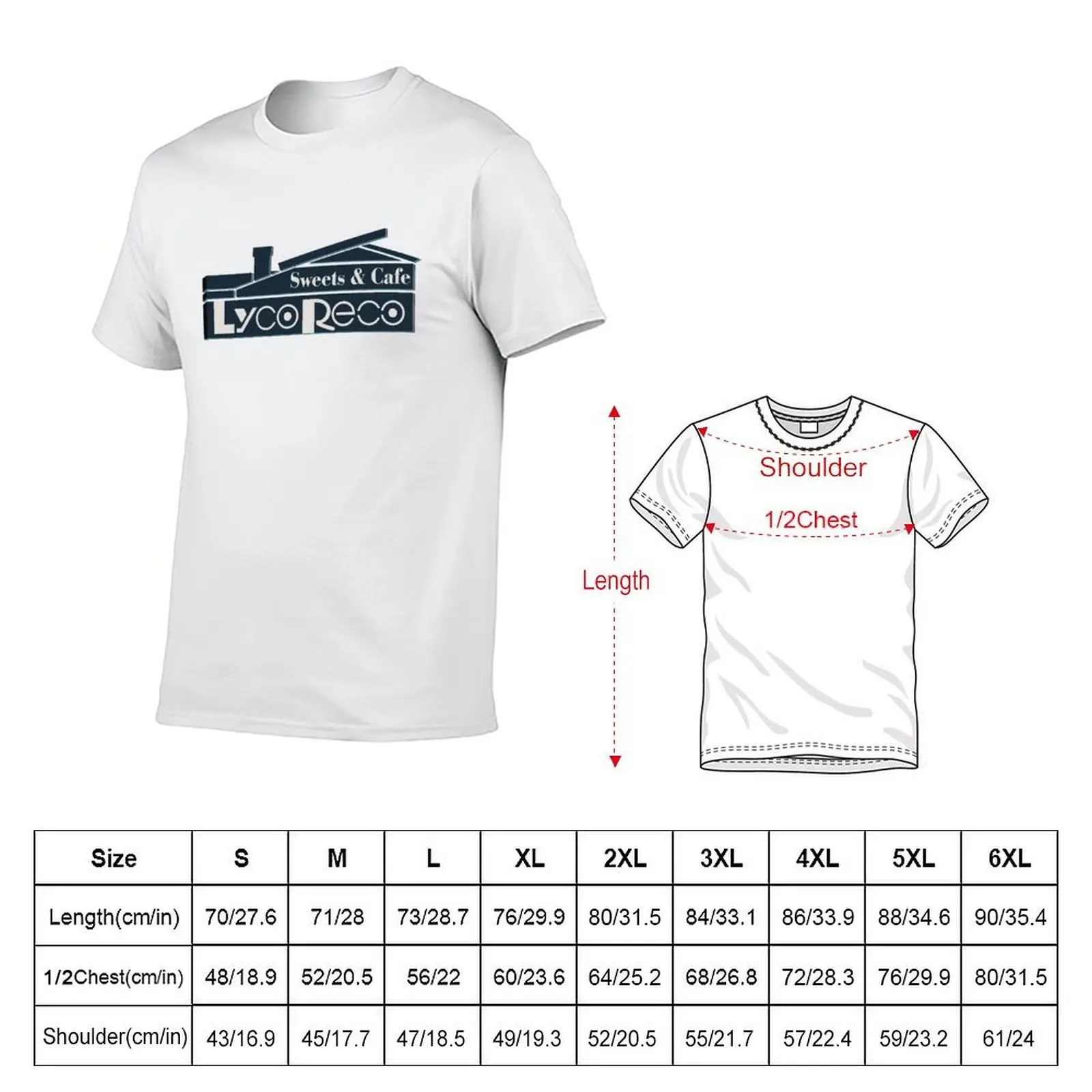 Lycoris Recoil Lyco Reco Sweets and Cafe T-Shirt mens graphic t shirts man t shirts for men T-Shirt