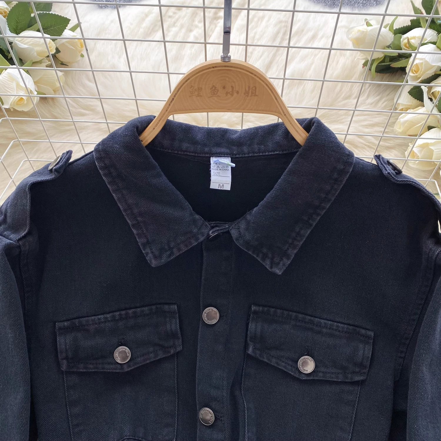 الرجعية المألوف المألوف الدنيم بذلة السراويل الإناث الربيع مع حزام رقيقة عالية الخصر بذلة طويلة الأكمام #5