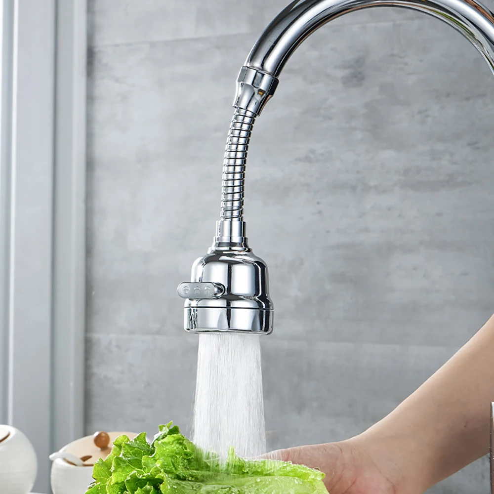 2/3 Modes Water Tap Nozzle Kitchen Swivel Faucet Adapter 360° Rotation Faucet Filter Extenders Kitchen Gadgets Spray Connector