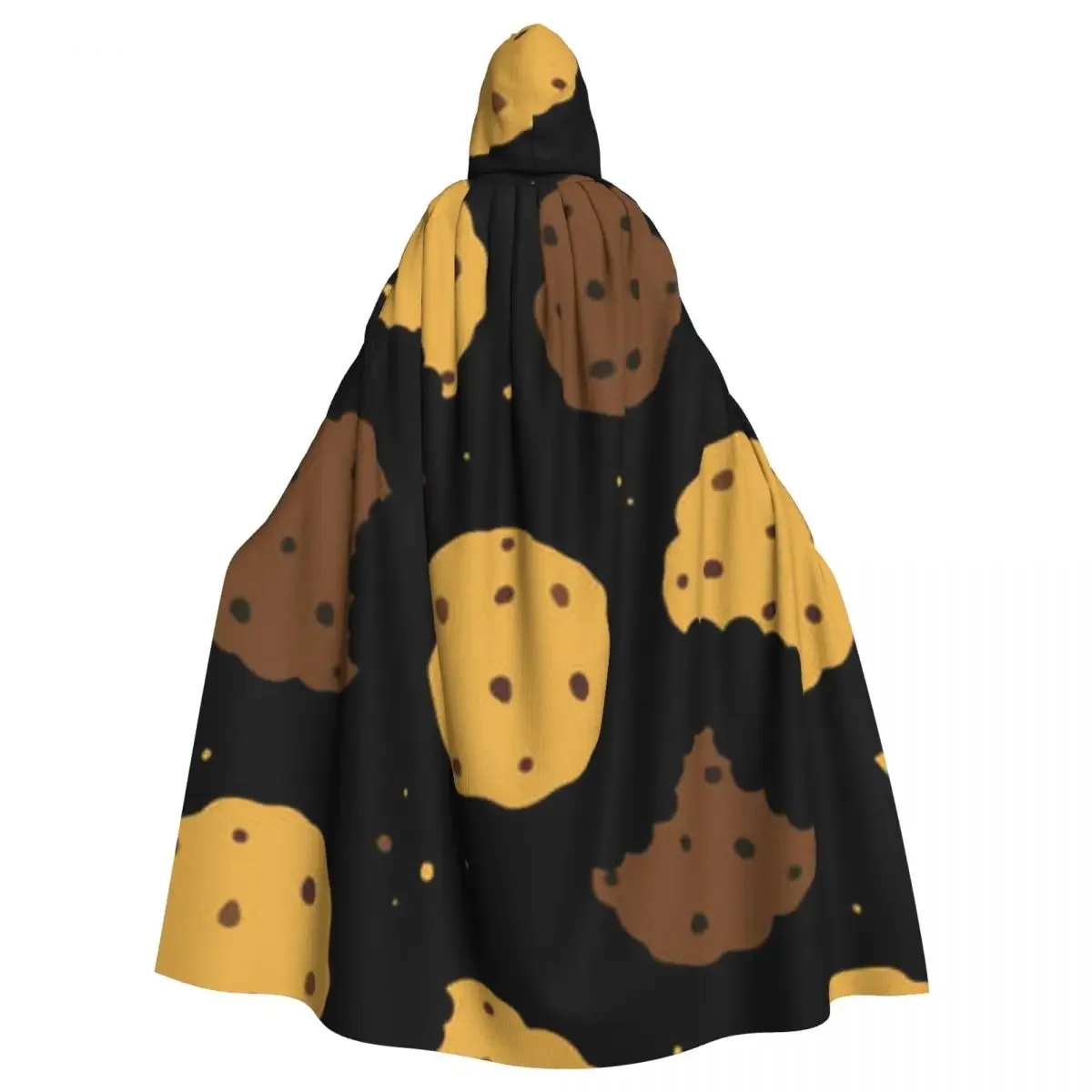 Adult  Cape Hooded Homemade Choco Chip Cookies Medieval Costume Witch Wicca Vampire Elf Purim Carnival Party