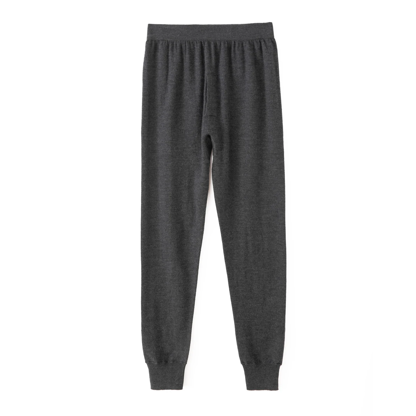 Men'S Ultra-Fine 100% Merino Wool Base Layer Comfortable And Warm For Autumn And Winter High-Waisted Elastic Knit Wool Pants