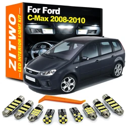 ZITWO 14Pcs LED Interior Light Car Map Reading Bulb Sun Vsior Trunk Lamp Kit For Ford C-Max Cmax 2008 2009 2010 Canbus No Error