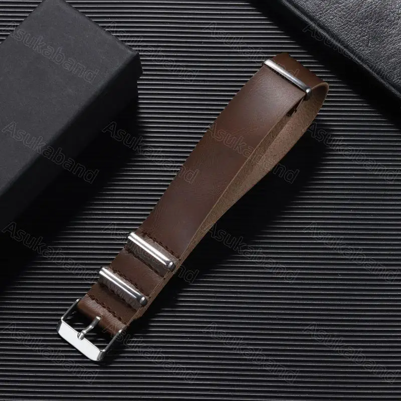 Leather Watch Strap Band 18mm 20mm 22mm 24mm One Piece Loop Bracelet for DW for Samsung for Amazfit Wristbelt Men Women Classic