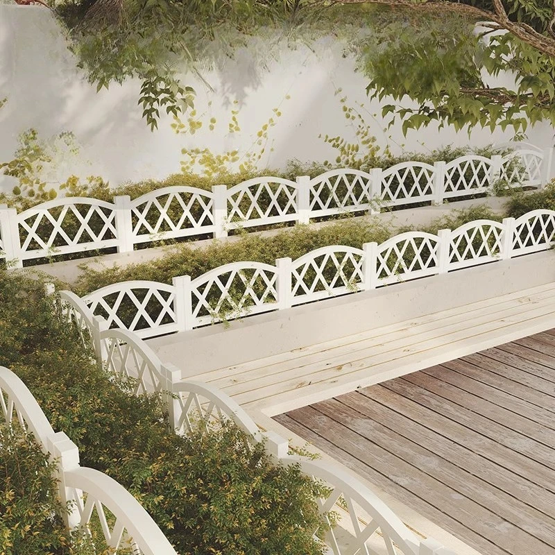 

White Ground Fence Rural Vegetable Garden Outdoor Lawn Guardrail