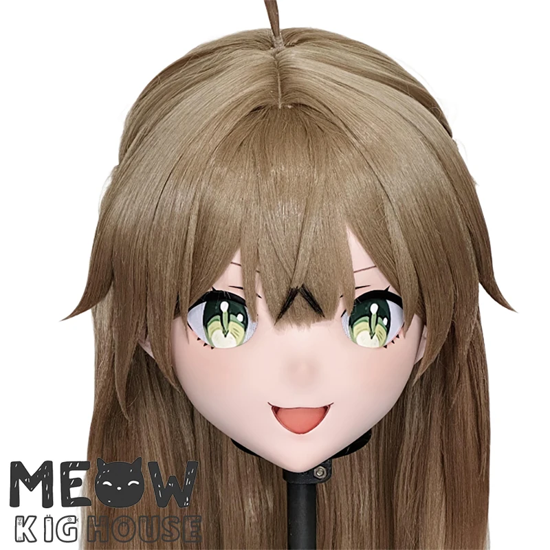 

(MEO478) Customize Handmade Full Head Lockable Crossdress Male to Female Japanese Cartoon Anime Game Character Kigurumi Mask
