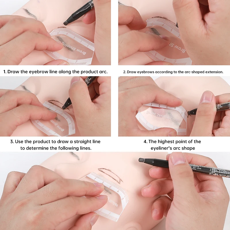 1 PC Brow Mapping Heerser Wenkbrauw Heerser 1 Minuut Snelle Tekening Ontwerp Brow Gemakkelijk Tool Microblading Permanente Mekup stencils